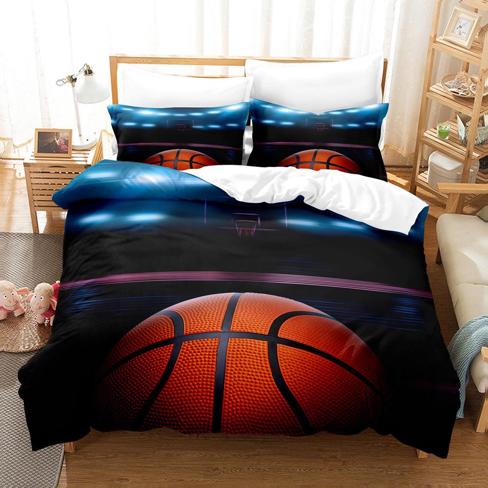 

Basketball Three-Piece Set 3D Digital Printing Bed Two-Piece Quilt Set quilt cover 90 * 190 pillowcase 50 * 75 * 1