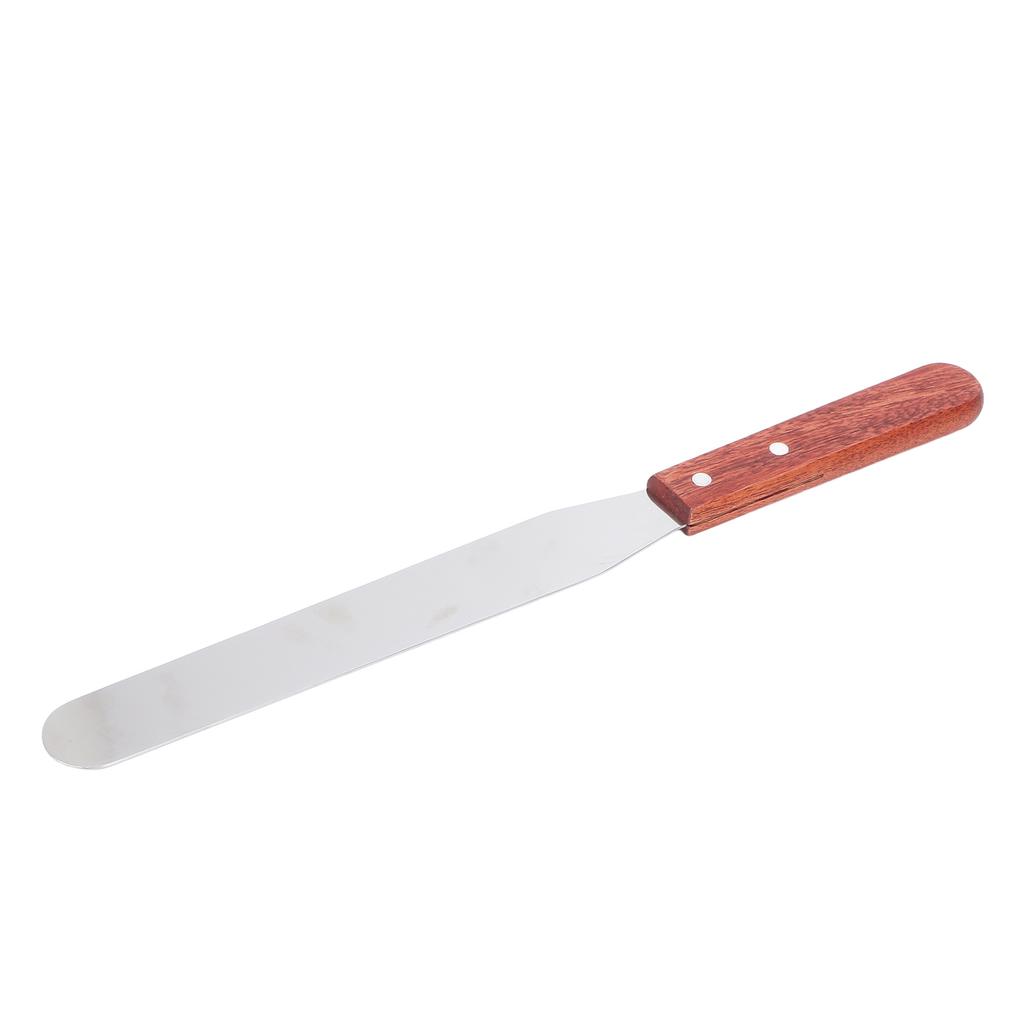 Metal Wax Spatulas Straight Stainless Steel Body Waxing Stick with Wooden Handle for Hair Removal