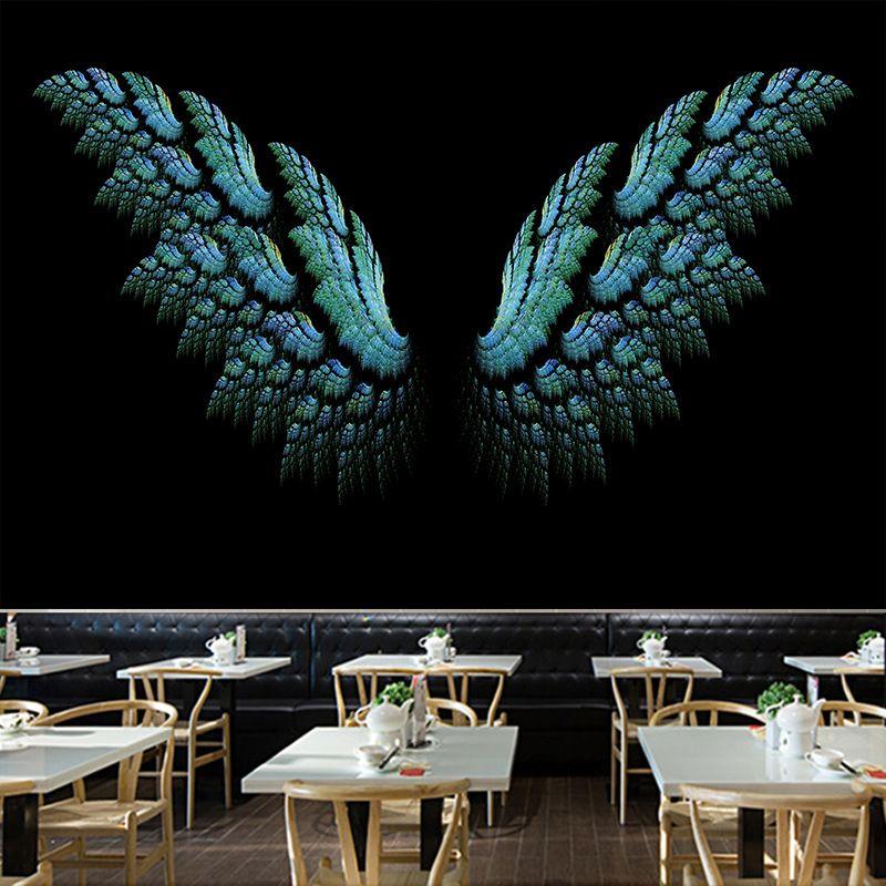 Polyester Angel Wing Galaxy Tapestry, Fantasy Aesthetic Wall Hanging, Bedroom Dorm Cafe Decor, Gift