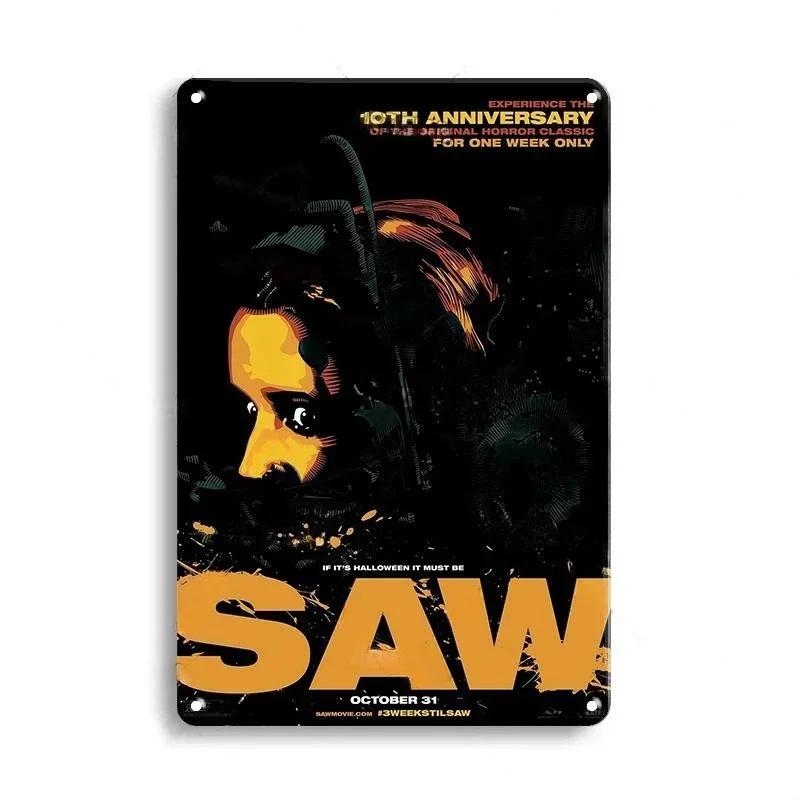 FJ Decor Classic Horror Movie Metal Tin Signs Plaque Retro Decorative Plate Bar Club Pub Wall Decoration Rusty