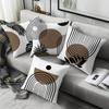 Cuscini Decorativi Moderni con Stampa di Foglie a Motivo Geometrico, Federa in Poliestere, Copricuscino Decorativo per Divano, Cuscino per Testiera