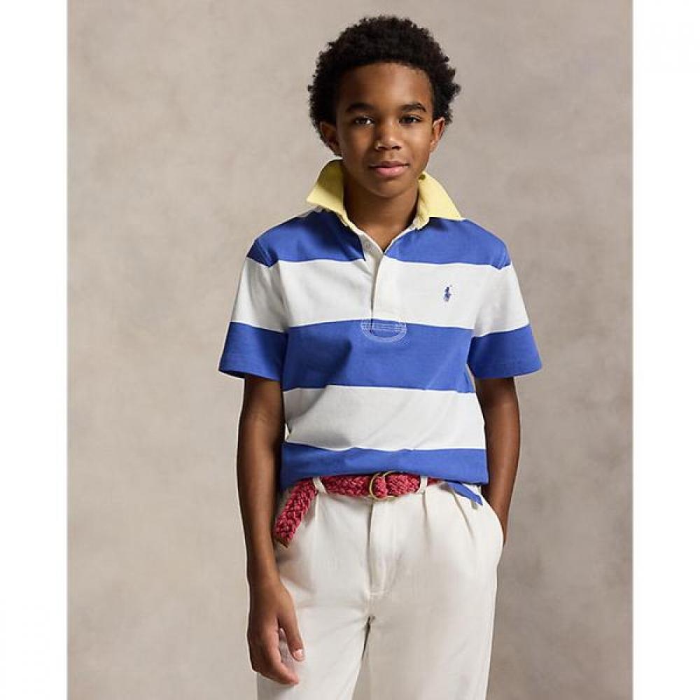 

Polo Ralph Lauren Kids Boys Stripe Cotton Short Sleeve Rugby Shirt Cwpokniy8021737100 S