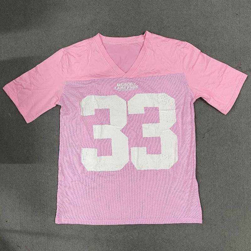 Y2K Hip Hop Gothic V-neck Printed Sports Street Clothing Couple T-shirt