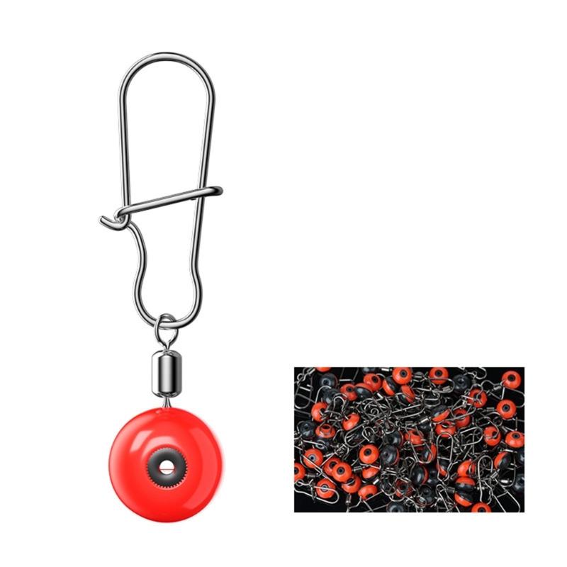 100Pcs Fishing Float Connector Bobbers Stops Space Bean Sliding Swivels Fishing Line Sinked Slides Fishing Accessories