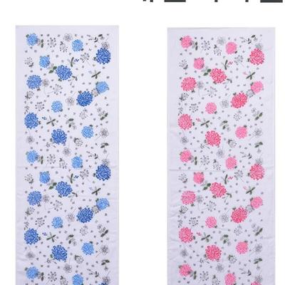 Flower-dyed Rectangular Double-sided Pure Cotton Gauze Towel [WD6C458]