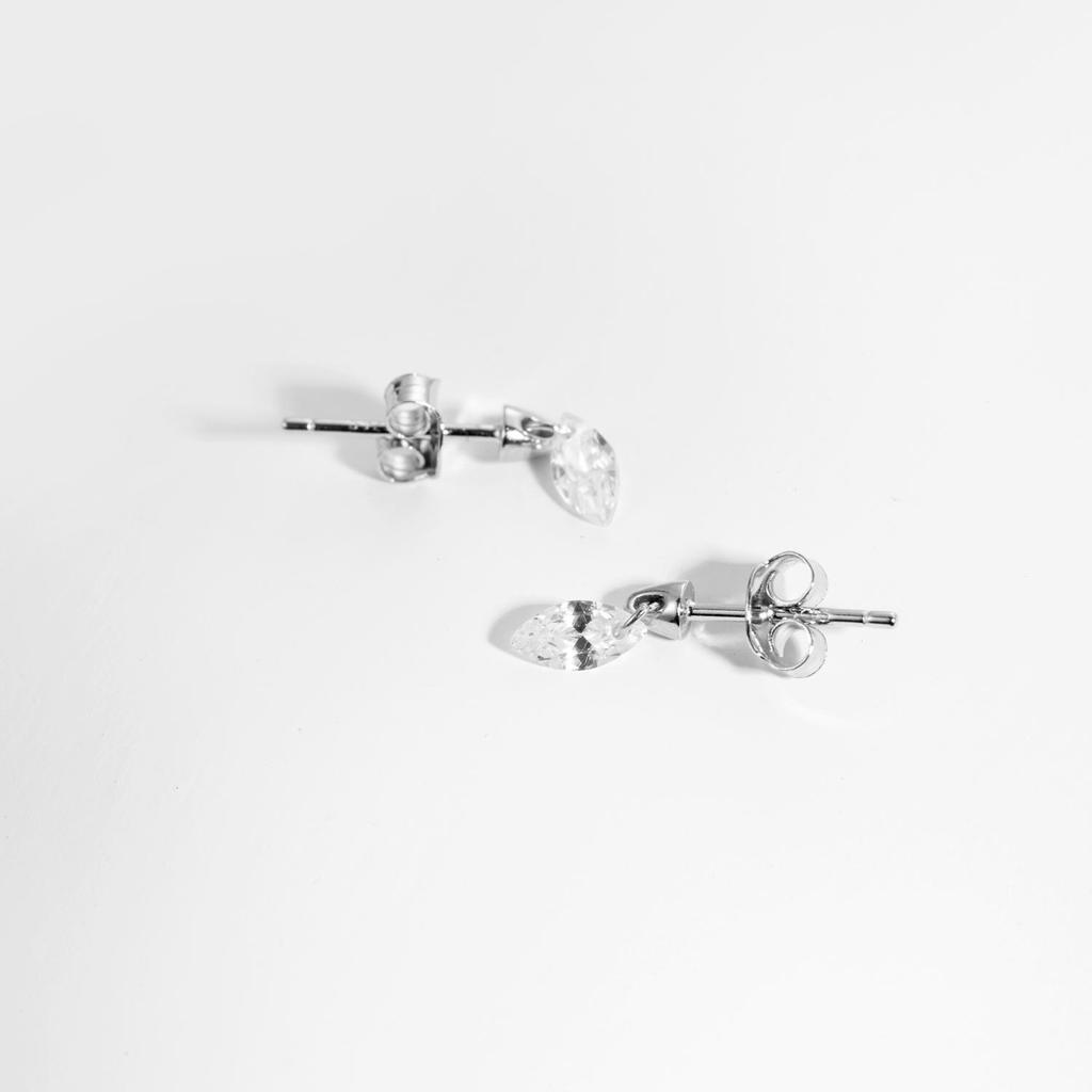 ANDYWEN 925 Sterling Silver Gold Oval CZ Zircon Stud Earring Clips Women Luxury Fine Jewelry 2023 Crystal Rock Punk Jewels