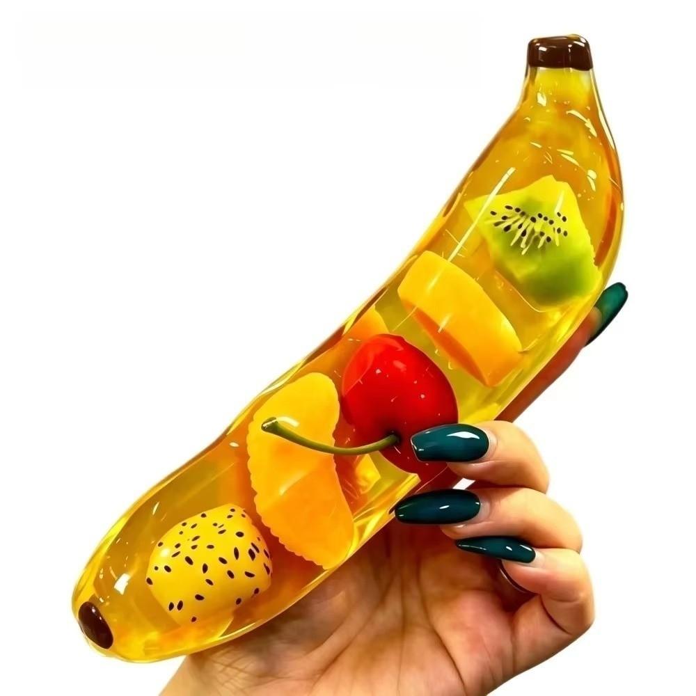 Banana Shape Stress Relief Toy Soft Squeeze Toy New Sensory Decompression Toy  Office Use