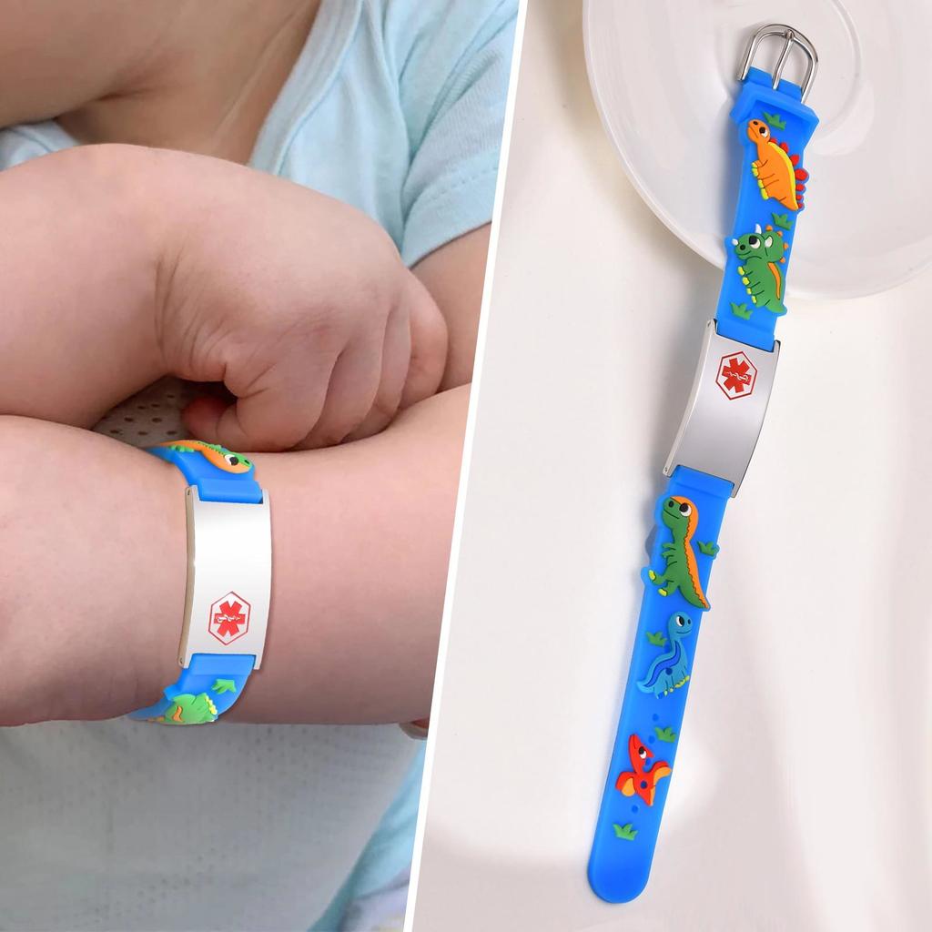 Butterfly Chain Girl Boy Bracelet Personalized Gift, Custom Name ID Silicone Wristband, Free Engrave ID Bracelet Adjustable