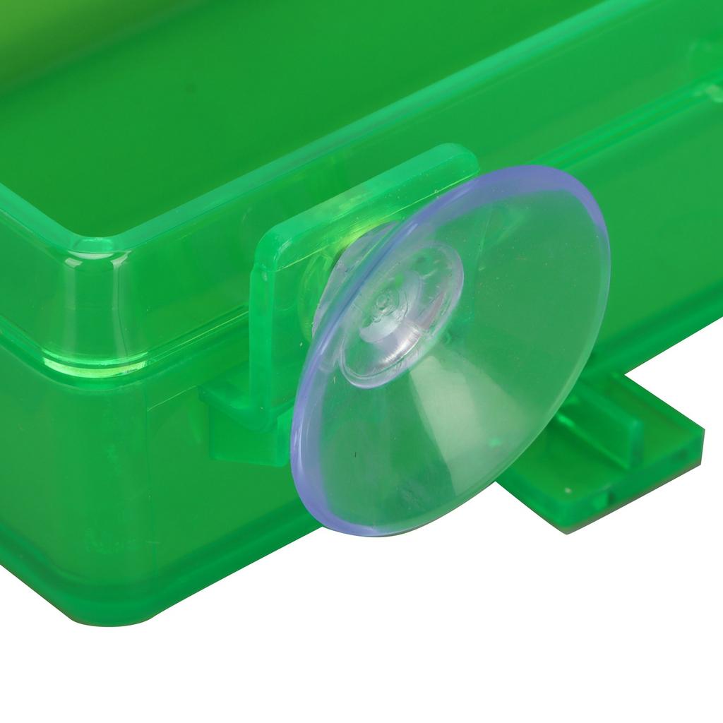 Suction Cup Reptile Feeder Escape Proof Reptile Feeding Food Water Bowl for Bearded Dragon Green