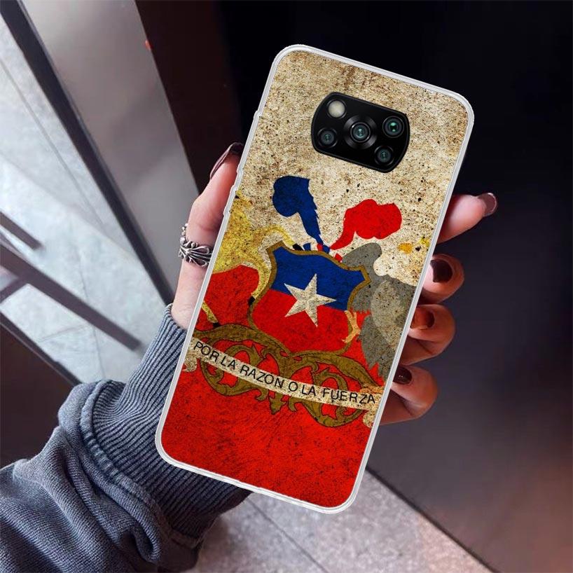 Chile Flag Phone Case For Xiaomi Poco X7 X6 X5 Pro F7 Ultra Redmi 15C 15 13 13C 12 12C 10 10A 10C 9 9A 9C 9T Shell Poco X7 X6 X5