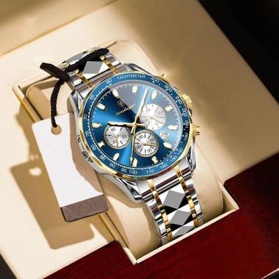 Luxury Man Wristwatch Waterproof Luminous Chronograph Watch for Men Stainless Steel Men's Quartz Watches Male Gifts Reloj Hombre