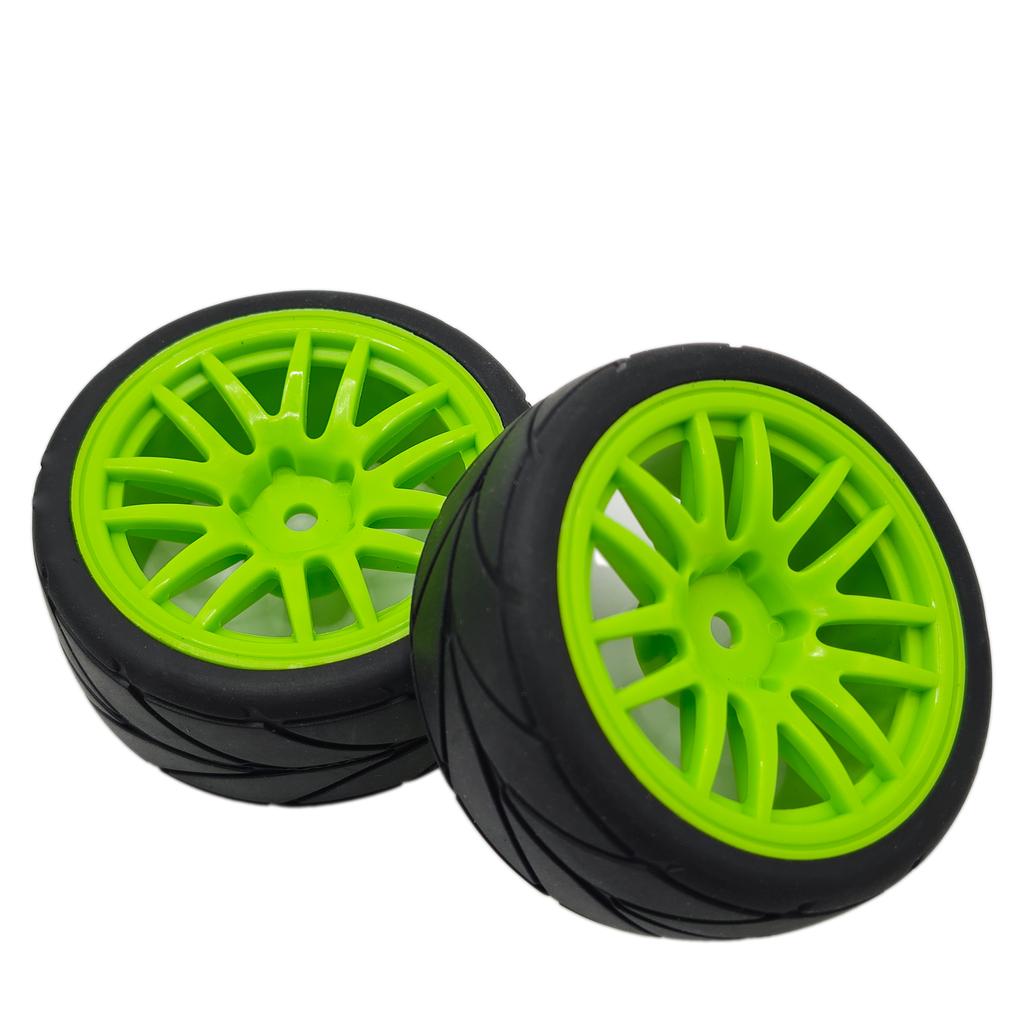 1/10 RC Racing Tires & Wheel Rims Hub 12mm Hex for 1:10 RC On Road Car Tamiya TT01 TT02 XV01 XV02 PTG-2 TA06 HSP HPI Kyosho