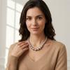 Elegante Perlenkette mit abgestufter Größe Leichte Schlüsselbein-Kette Damen Halskette Hochzeits Schmuck