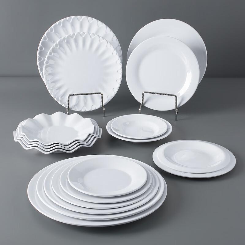 Zhaoran Commercial Melamine 10-inch White Round Plate