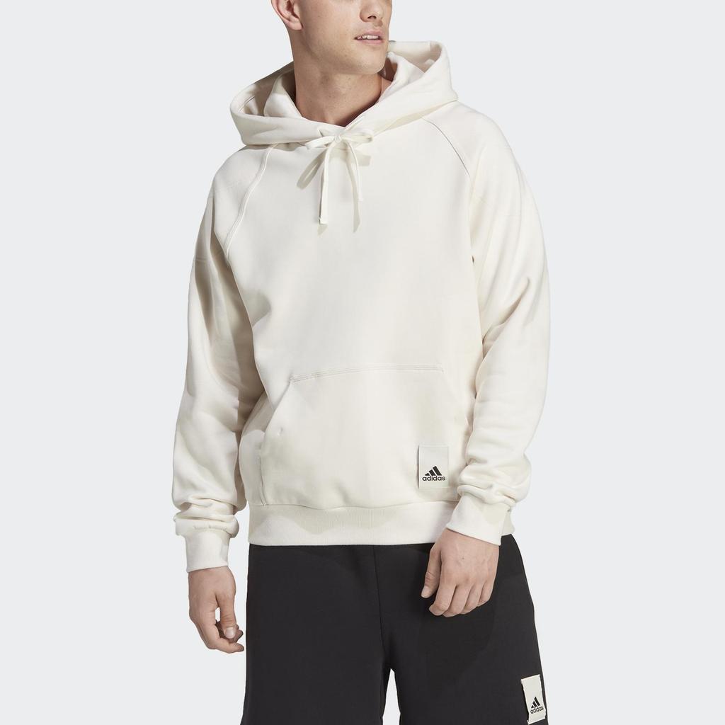 adidas Lounge Fleece Hoodie 'Chalk White' Men's IA9343