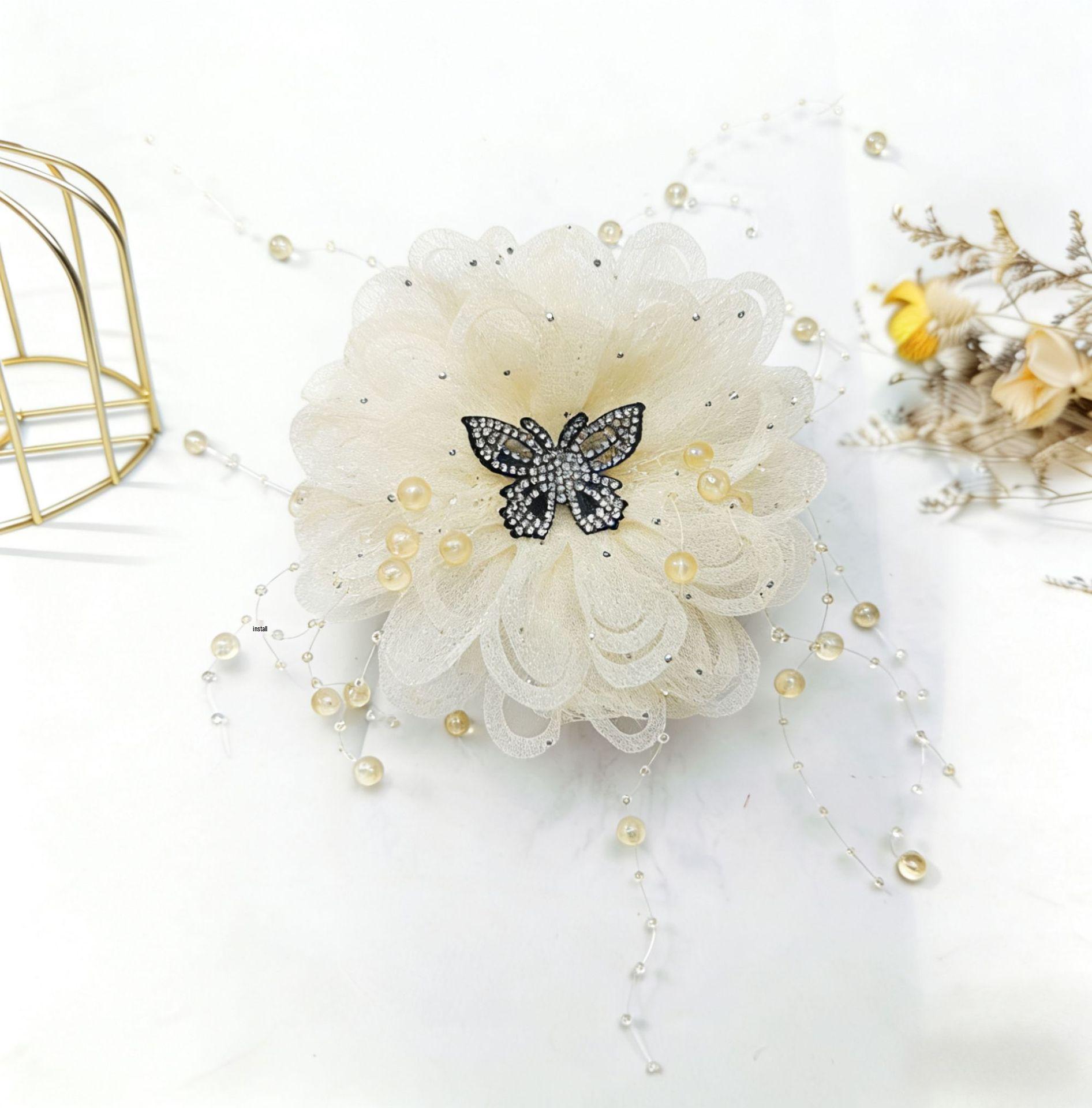 Forest Floral Tassel Claw Clip for Women - Sweet Updo & Hair Volume Enhancer