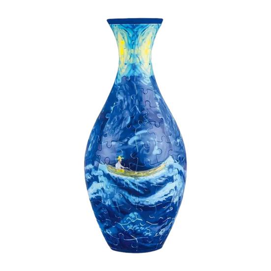 

160 шт./комплект 3D-пазл-ваза DIY ручної роботи, синьо-біла керамічна морська човна, замок, рослини, тримач, контейнер, діти, дорослі, навчальний вигнутий пазл B