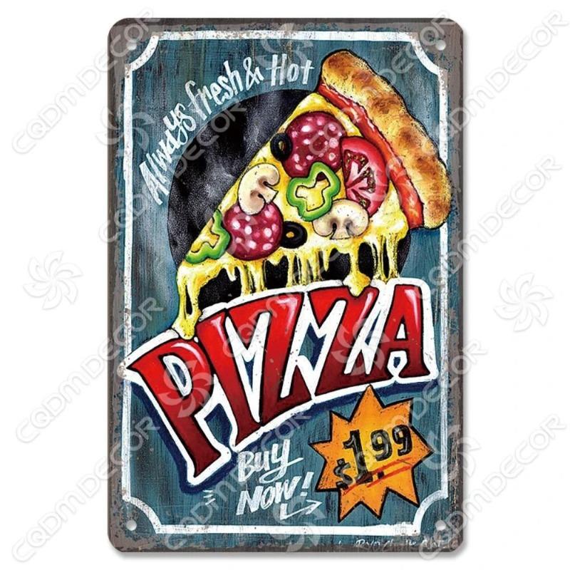 Eat Breakfast at Night Funny Sign, Kitchen Wall Decor Metal Plaque 20x30cm