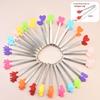 Pinças Mini para Lanches de Silicone e Aço Inoxidável Pegas Antiderrapantes Churrasco Pão Cubo de Gelo Clip Acessórios de Cozinha Churrasco