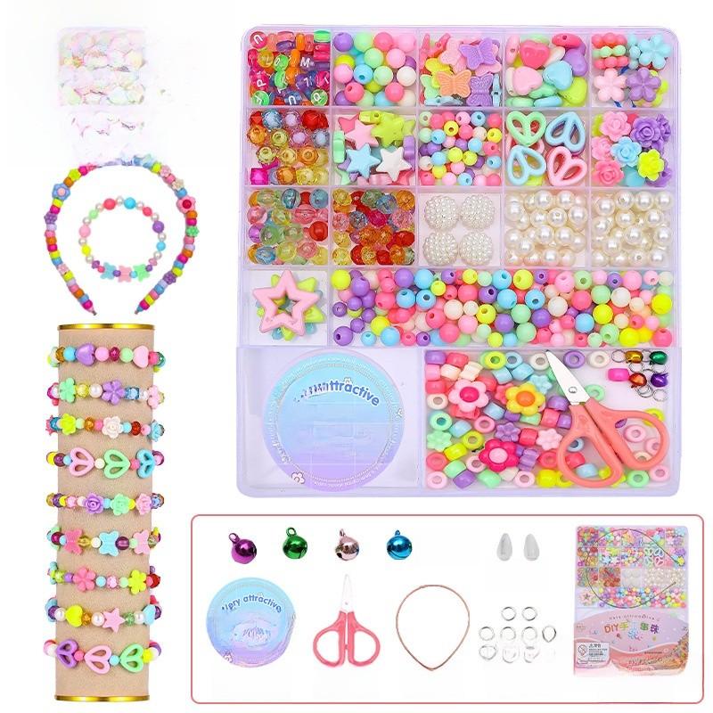 Crafting Bead Children Kit Plastic Elements Brain Development Bonding Family