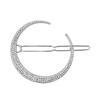 Women Crystal Side Hair Clip Pins Metal Hair Barrettes Girl Hair Accessories Stars Moon Rhinestone Clips Set Star Hairpins