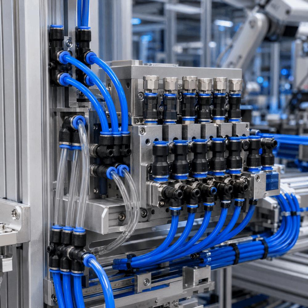 Plastic Quick Fittings Push in Pipe Connector Pneumatic Connector Automated Assembly Lines