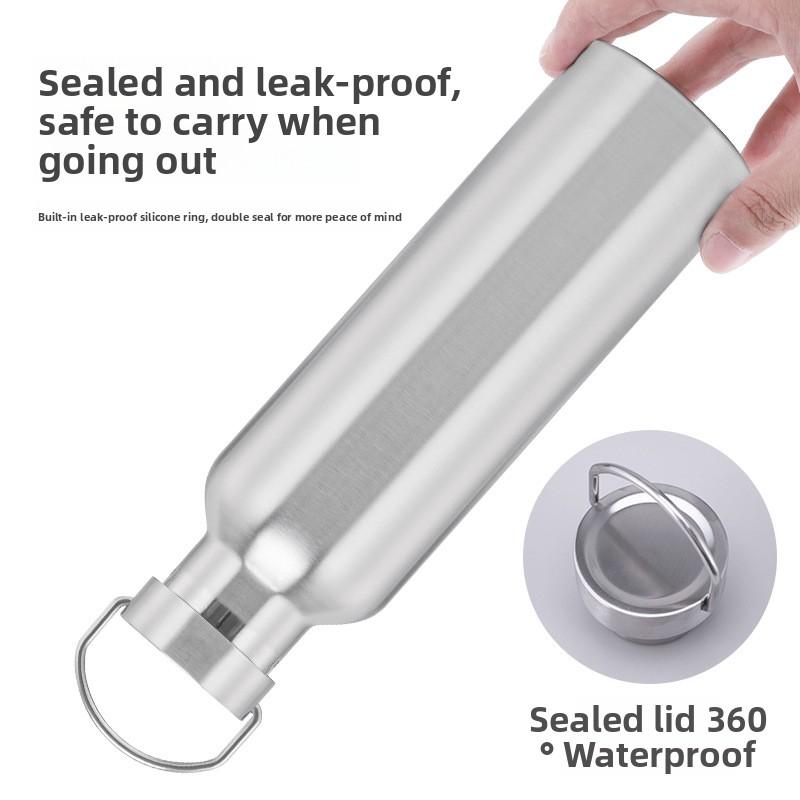 Stainless Steel Thermos Water Bottle Leak-proof Double Wall Large Capacity Wide Mouth Sports Water Bottles For Cycling