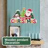Christmas Home Wooden Pendant Scene Arrangement Atmosphere Hanging Decoration Door Hanging (Single Sided Printing)