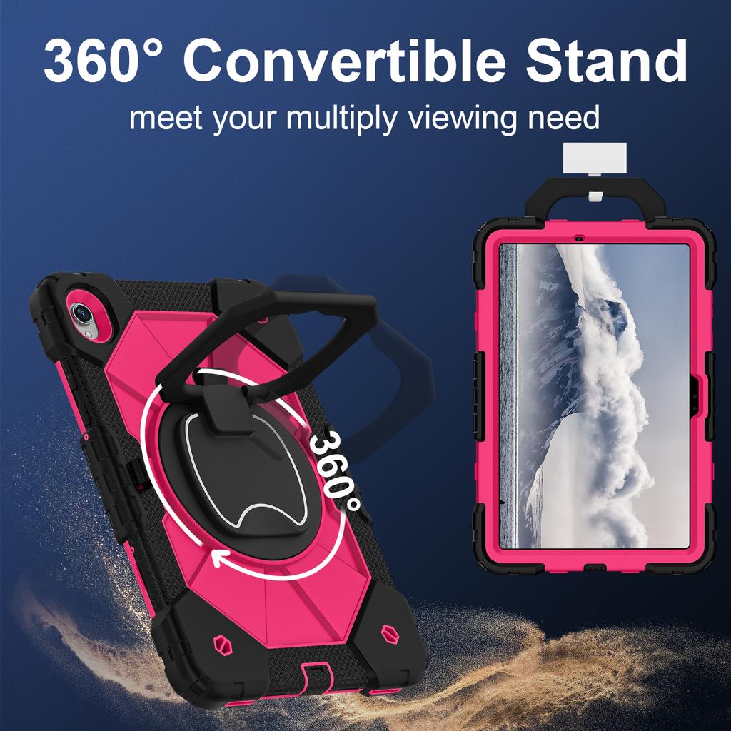 360°Rotation Stand Tablet Case for Samsung Tab S11 S10 S9 FE A11 A9 Plus A7 Lite Kids Hard Armor Shockproof Protector Cover