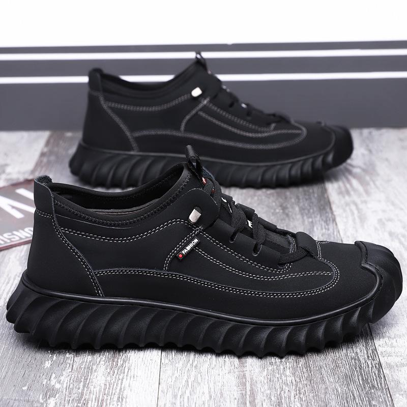 Herrenschuhe Mode Handgefertigt Leder Freizeitschuhe Outdoor Wanderschuhe für Herren Rutschfester Sneaker Arbeitssicherheitsschuh Zapatillas Hombre