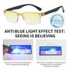 Anti Blue Ray Reading Glasses Smart Automatic Zoom Reading Glasses Autofocus Power Half-Rim Near Far Computer Glasses