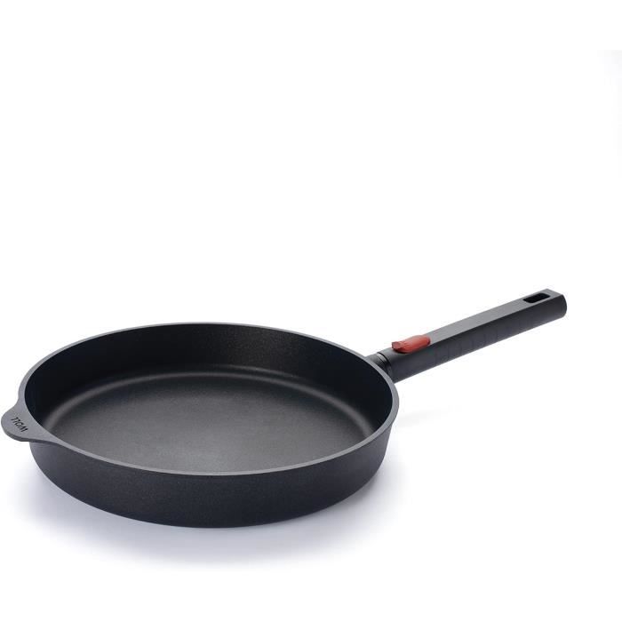 Induktions-Flachpfanne - WOLL - Diamond Logic XR - 28 cm - Abnehmbarer Griff - Antihaftbeschichtet