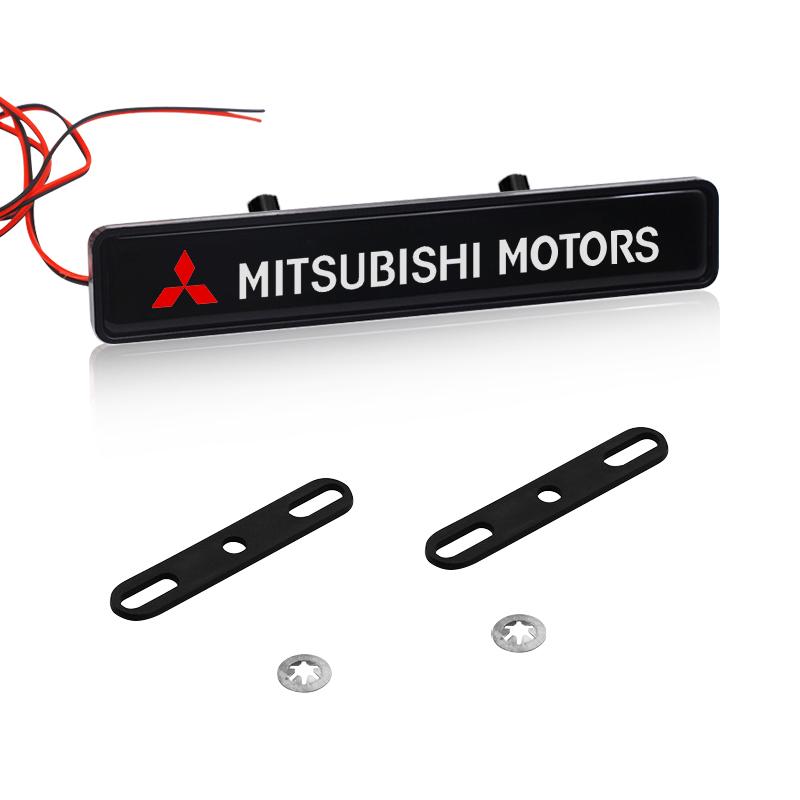 Ydzh7 Car Front Cover Grille Lamp Emblem Decor Lightings LED Light Caps For Mitsubishi ASX Lancer Pajero Outlander L200 Delica Eclipse