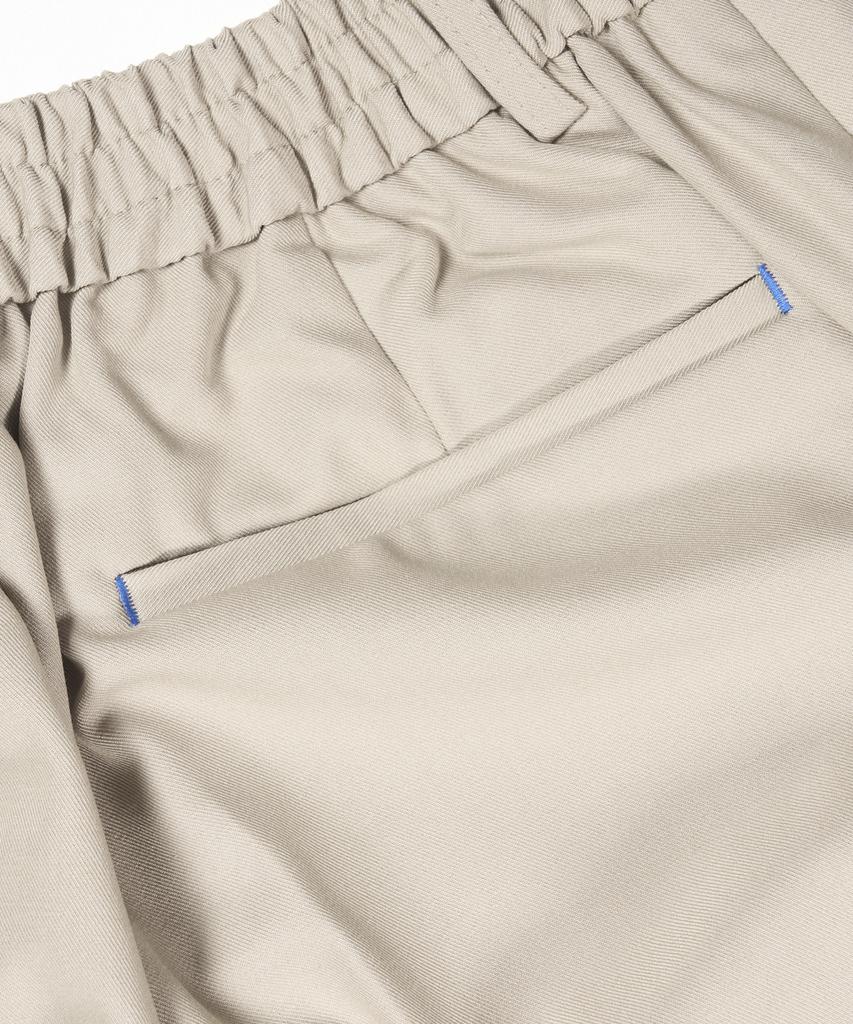STIGMA 23 Two Tuck Banding Wide Slacks Beige
