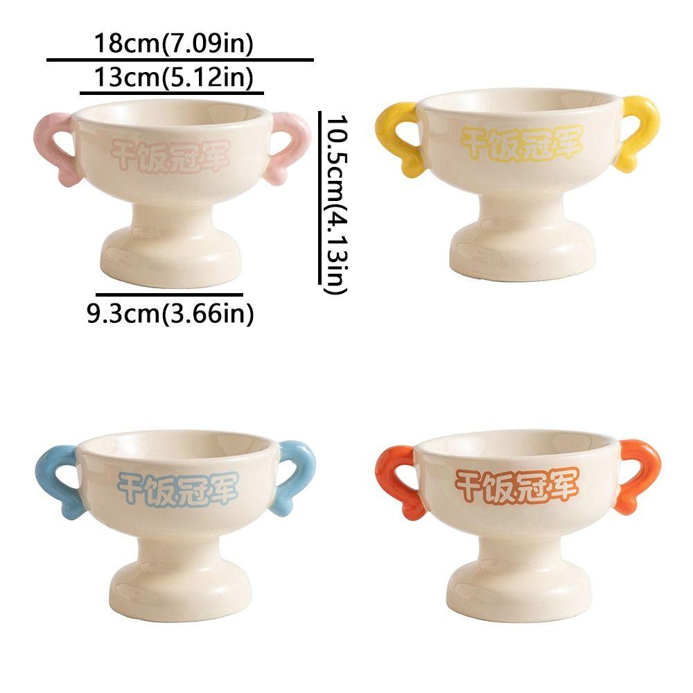Elevated Cat Food Water Bowl Large Capacity High Feet Ceramic Pet Bowl Non-Slip Base Stable Pet Food Basin Pet Supplies