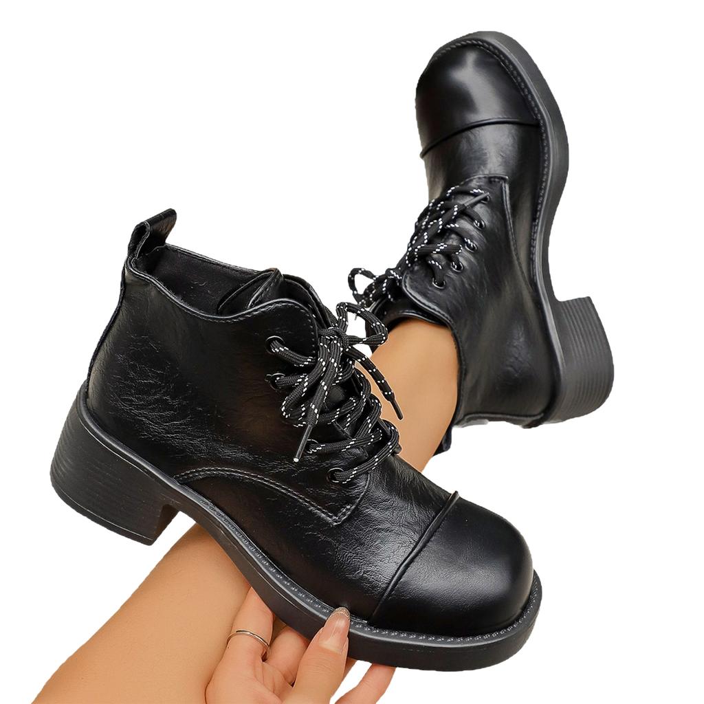 Women's Vintage Boots with Mid Heel for Fall and Winter