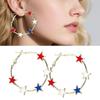 Stylish Five Point Star Ear Hoops Comfortable Alloy Jewelry for Sensitive Skin Portable