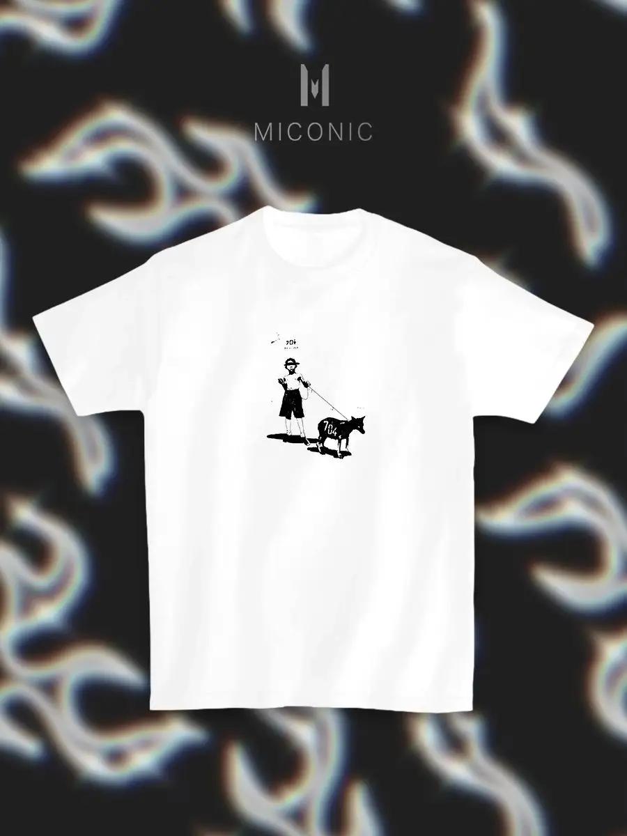 Oversized Y2K bad habits print T-shirt XL
