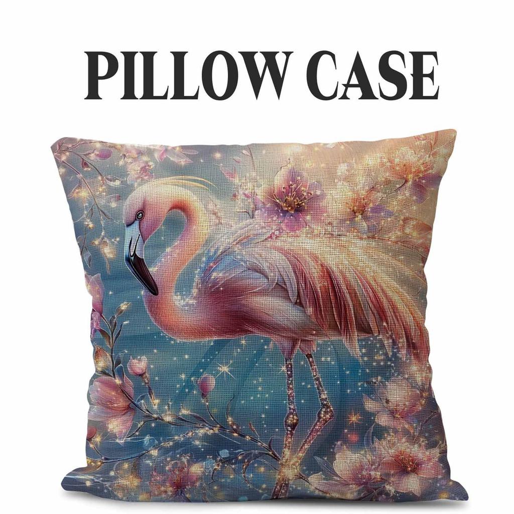 Flamingo Series Throw Pillow Covers With Digital Printing Of Short Plush Fabric Car-Shaped Sofa Cushion For Office Home Decor
