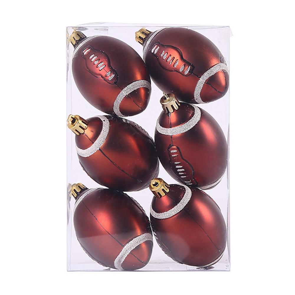 6pcs Christmas Balls Christmas Tree Ornament Home Christmas Hanging Pendant New Year Sports Theme Party Decoration Gifts Navidad