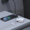 Ładowarka sieciowa USB-C z kablem USB-C - iPhone Lightning GaN PD 20W - czarna