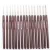 16pcs Brown Sweater Weaving Needles Kit, Thin Head Crochet Hook Set, Sizes 0.5mm-2.5mm Ideal for Sweater & Blankets & Doll Craft