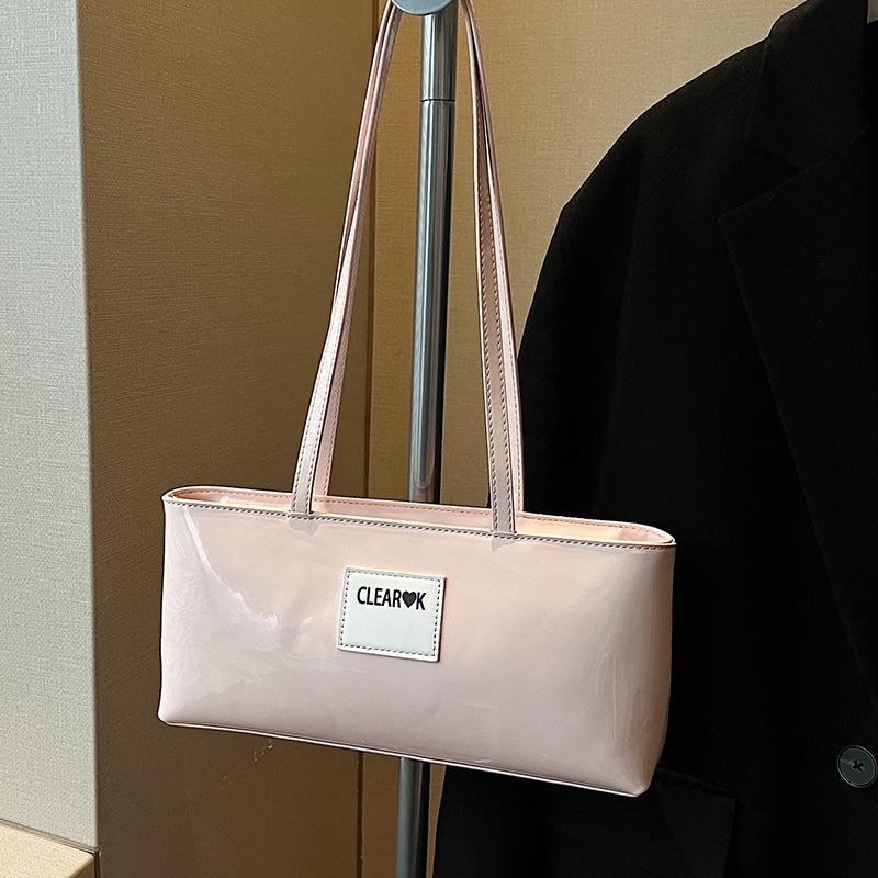 

Large-capacity bag women s summer versatile 2025 new simple shoulder bag casual Korean version ins commuter tote bag розовый