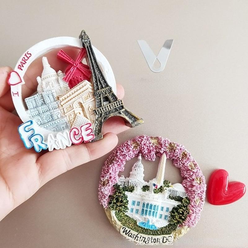 Washington Paris Reisesouvenirs Kühlschrankmagnete Niedliche Wohndeko Kreative Magnetische Sticker für den Kühlschrank Schöne Geschenke