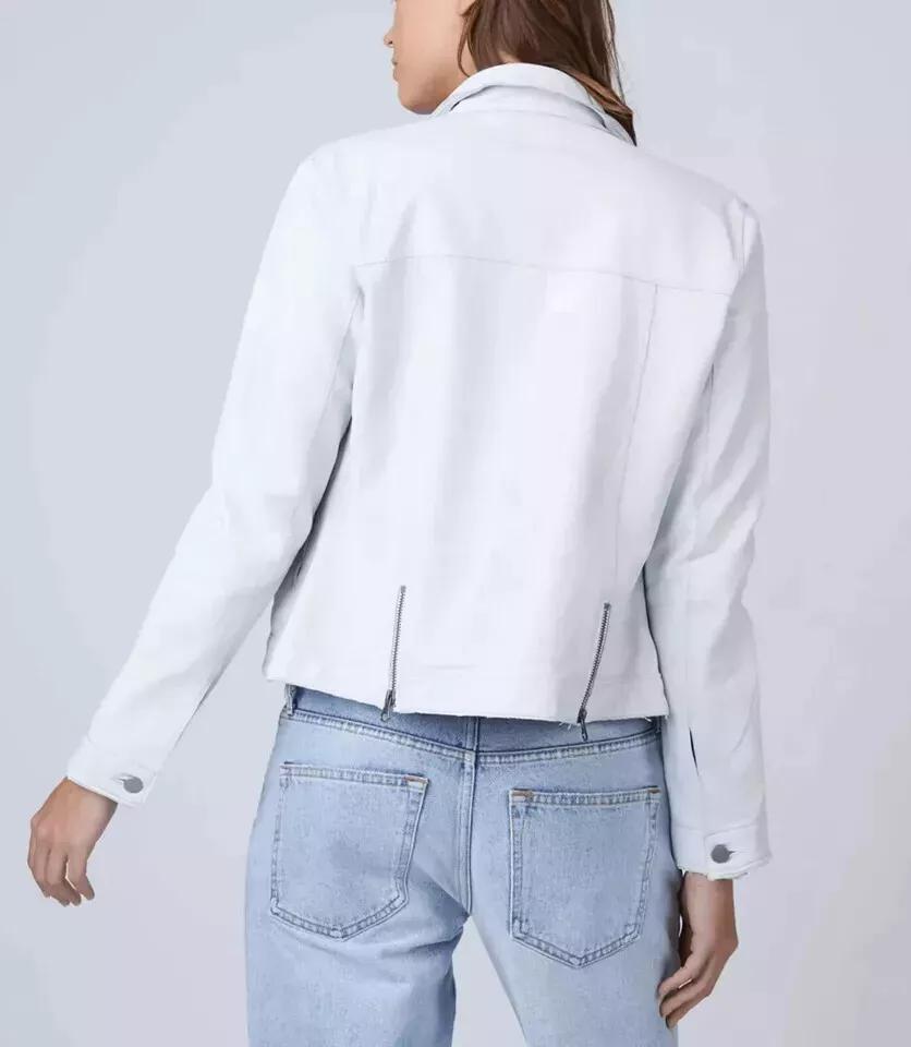 Party Outwear Fashion HOT Women's Button Front Coat Real Lambskin Leather Jacket