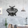 Customizable Barber Shop Metal Wall Art with Name Modern Home Salon Decor