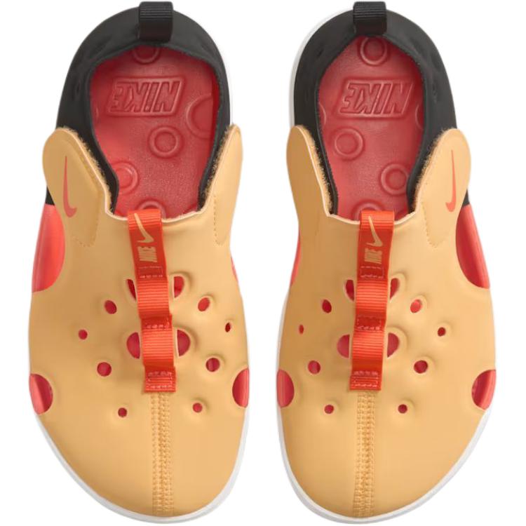 Nike Sunray Protect 4 Comfortable Versatile Low Top Sandals Kids sandals Orange Black HF6277-701