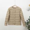 Lightweight and Warm White Duck Down Coat for Women, Simple and Stylish Outerwear