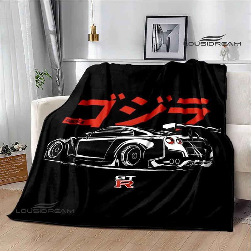 GTR Racing Retro Printed Blankets Warm Blanket Soft and Comfortable Home Travel Bed Blanket Picnic Blanket Birthday Gift