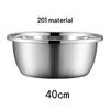 Jimeijiduo 201 Tiefe Rührschüssel aus Edelstahl